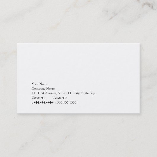 Eenvoud Visitekaartje (Voorkant)