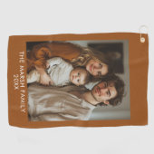 Eenvoudig 1 fotosjabloon - Warm kleurenkader - Tek Golfhanddoek (Horizontaal)