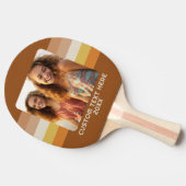 Eenvoudig 1 fotosjabloon - Warm kleurenkader - Tek Tafeltennisbatje (Zijkant)