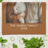 Eenvoudig 1 fotosjabloon - Warm kleurenkader - Tek Theedoek (Gevouwen)