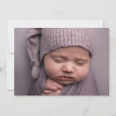 Eenvoudig 2 foto geboorte aankondiging (Achterkant)