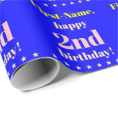 Eenvoudig 2e verjaardag inpakpapier (Rol Hoek)