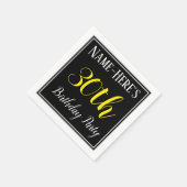 Eenvoudig, 30ste verjaardagsfeest met aangepaste n servetten (Hoek)