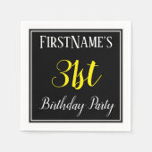Eenvoudig, 31e verjaardagsfeestje w / aangepaste n servet (Voorkant)