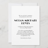 Eenvoudig 3 Fotocollage Classic Afstuderen Aankondiging (Achterkant)