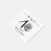 Eenvoudig 40e Jubileum fotopapier servetten (Hoek)