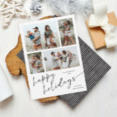 Eenvoudig 4 Foto Collage Script Prettig Kerstfeest Feestdagenkaart