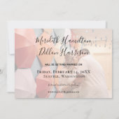 Eenvoudig 4 Foto legant Script Save the Date (Achterkant)