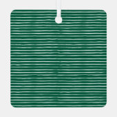 Eenvoudig 4 Fotocollage Script Vrolijk Kerstfeest Metalen Ornament (Achterkant)