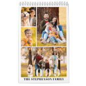 Eenvoudig 4 foto's per maand kalender (Hoes)