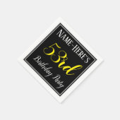 Eenvoudig, 53e verjaardagsfeestje w / aangepaste n servet (Hoek)