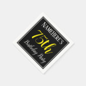 Eenvoudig, 75e verjaardagsfeestje w / aangepaste n servet (Hoek)