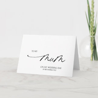 Eenvoudig aan mijn moeder huwelijksdag cadeau van  kaart