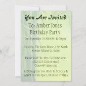 EENVOUDIG AAN TE PASSEN - Beer Uitnodiging Panda (Achterkant)