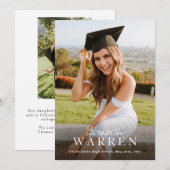 Eenvoudig aangepast Afstuderen voor moderne fotogr Aankondiging (Voorkant / Achterkant)