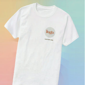 Eenvoudig aangepast bedrijfslogo & tekst bedrijfss t-shirt