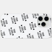 Eenvoudig aangepast bedrijfspatroon Logo Case-Mate iPhone Case (Achterkant (horizontaal))
