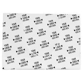 Eenvoudig aangepast bedrijfspatroon Logo Groot Cadeauzakje (Achterkant)