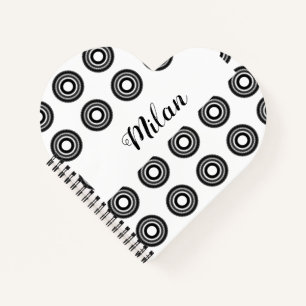 eenvoudig aangepast BLACK mandala monogram voeg jo Notitieboek