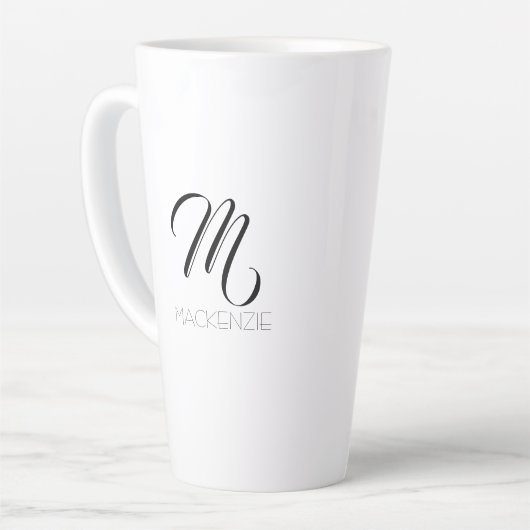 Eenvoudig aangepast elegant latte mok (Linkerhoek)
