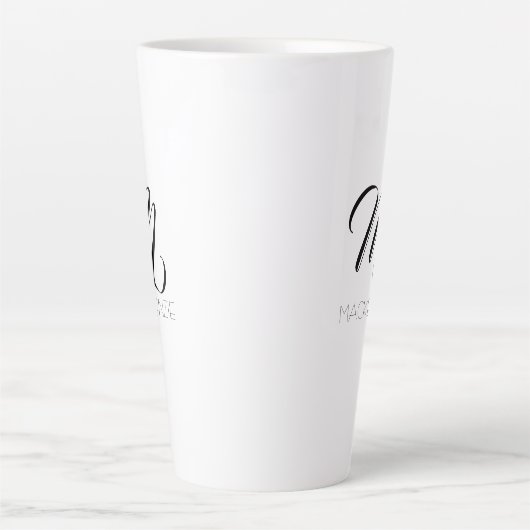 Eenvoudig aangepast elegant latte mok (Voorkant)