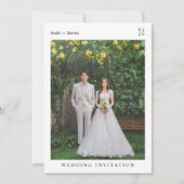 Eenvoudig aangepast fotohuwelijk kaart (Voorkant)