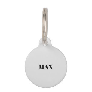 Eenvoudig aangepast lichtgrijs minimalistische hon huisdierpenning