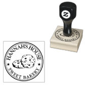 Eenvoudig aangepast logo rubberstempel (Gestempeld)