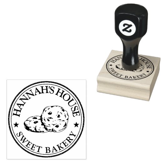 Eenvoudig aangepast logo rubberstempel (Gestempeld)