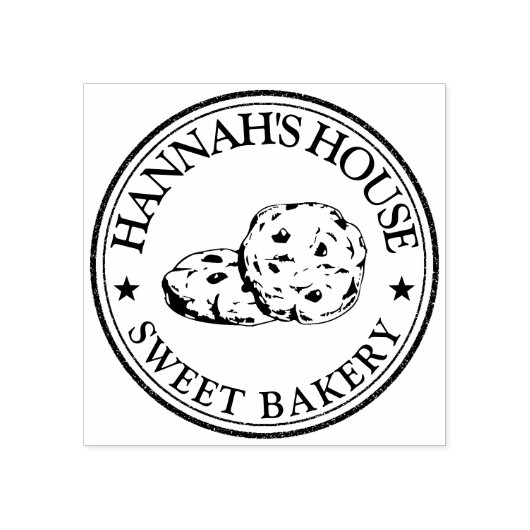 Eenvoudig aangepast logo rubberstempel (Afrduk)