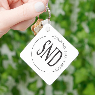 Eenvoudig Aangepast Logo Zakelijk Sleutelhanger