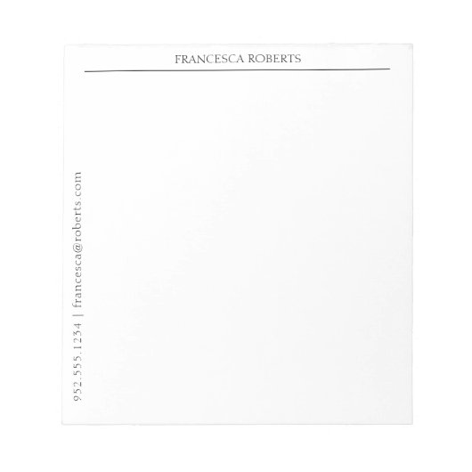 Eenvoudig aangepast Notitieblok (Voorkant)