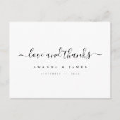 Eenvoudig aangepaste bruiloft Hartelijk dank Briefkaart (Voorkant)