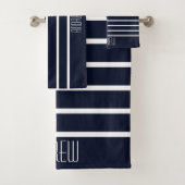Eenvoudig aangepaste chique nautische gestreept we bad handdoek (Insitu)
