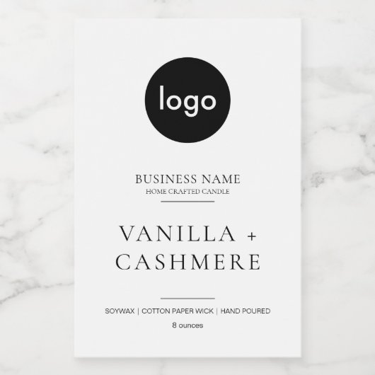 Eenvoudig Aangepaste Logo Modern Minimal Candle La Voedselcontainer Etiket (Enkel label)