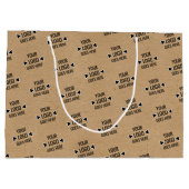 Eenvoudig aangepaste zakelijke Logo Groot Cadeauzakje (Achterkant)