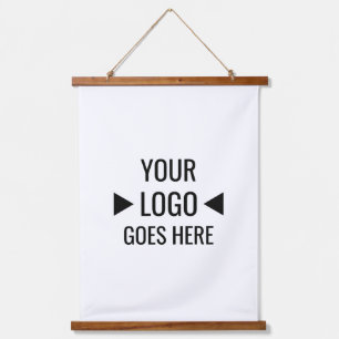Eenvoudig aangepaste zakelijke Logo Hangend Wandkleed
