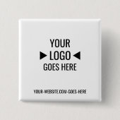 Eenvoudig aangepaste zakelijke Logo Vierkante Button 5,1 Cm (Voorkant)
