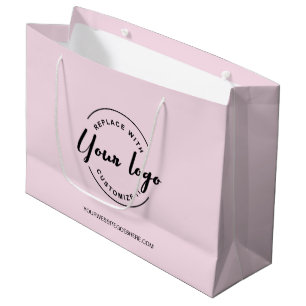Eenvoudig Aanpasbaar Logo en website Roze Bedrijf Groot Cadeauzakje
