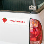 Eenvoudig aardbeienaangepaste bumpersticker (Op Truck)