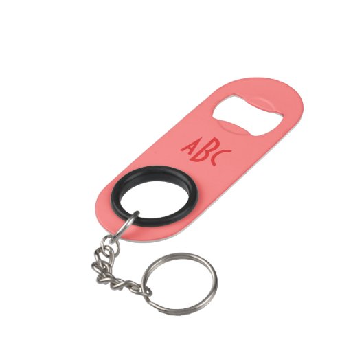 Eenvoudig aardbeienaangepaste flesopener sleutelhanger flessenopener (Achterkant Gekanteld)