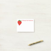Eenvoudig aardbeienaangepaste Post-it-notities Post-it® Notes (Op bureau)