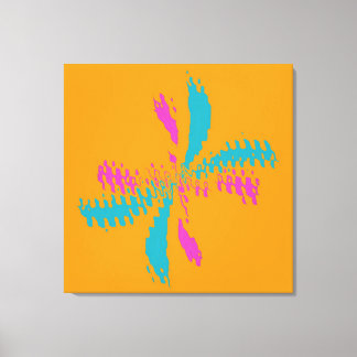 Eenvoudig Abstract berichtenpatroon met vlinder Canvas Afdruk