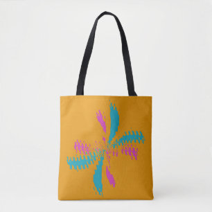 Eenvoudig Abstract berichtenpatroon met vlinder Draagtas