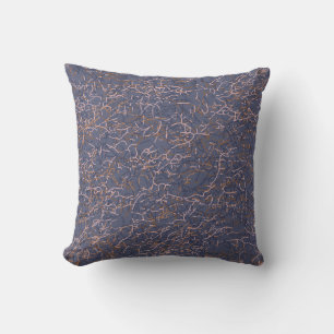 Eenvoudig Abstract Draad Art Blauw Patroon Kussen