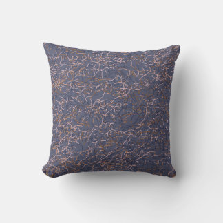 Eenvoudig Abstract Draad Art Blauw Patroon Kussen