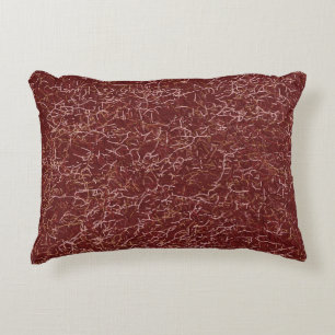 Eenvoudig Abstract Draad Art Rood Patroon Accent Kussen
