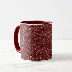 Eenvoudig Abstract Draad Art Rood Patroon Mok