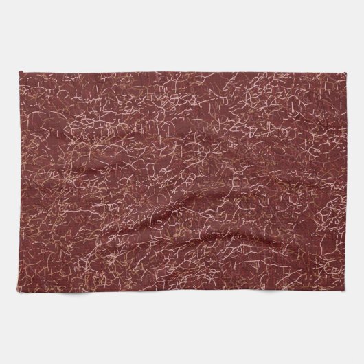 Eenvoudig Abstract Draad Art Rood Patroon Theedoek (Horizontaal)