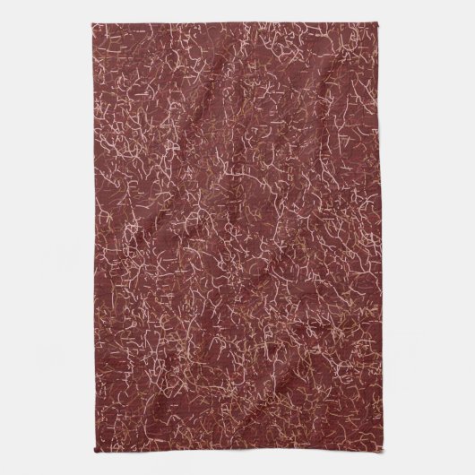 Eenvoudig Abstract Draad Art Rood Patroon Theedoek (Verticaal)